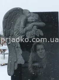 Ангел из гранита. Высота ангела из гранита - 180 см. Заказать памятник с ангелом - можно в СПД Прядко.