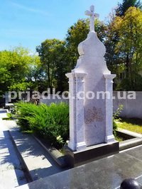 Каталог памятников. Памятник на одного из белого гранита.