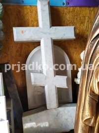 Крест из мрамора на могилу, высота 120 см.