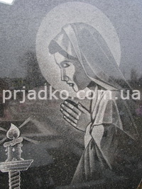 Фото обратной стороны памятника. Размер иконы для памятника: 70 х 110 см. Стоимость иконы для памятника - 3700 грн.