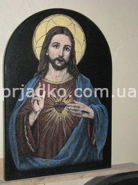 Христианская икона для памятника. Размеры иконы на памятник: 40 х 60 см. Цена иконы для памятника - 2800 грн