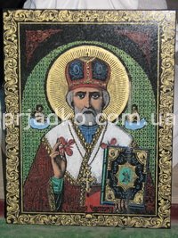 Христианская икона на памятнике. Размеры иконы для памятника: 45 х 60 см. Купить христианскую икону для памятника - можно с сайта: http://prjadko.com.ua