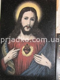 Фото христианской иконы на памятник. Размер иконы для памятника: 50 х 70 см. Цена иконы для памятника - 3500 грн.